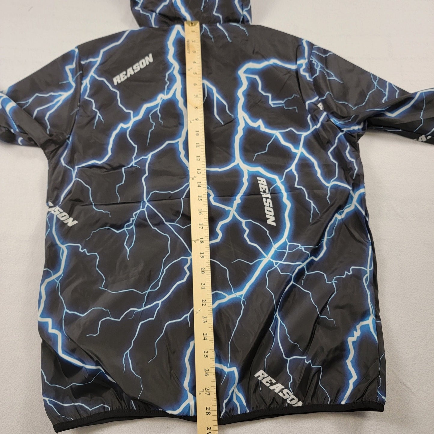 Reason x Vintage Reflective Lightning Windbreaker Jacket Sz M