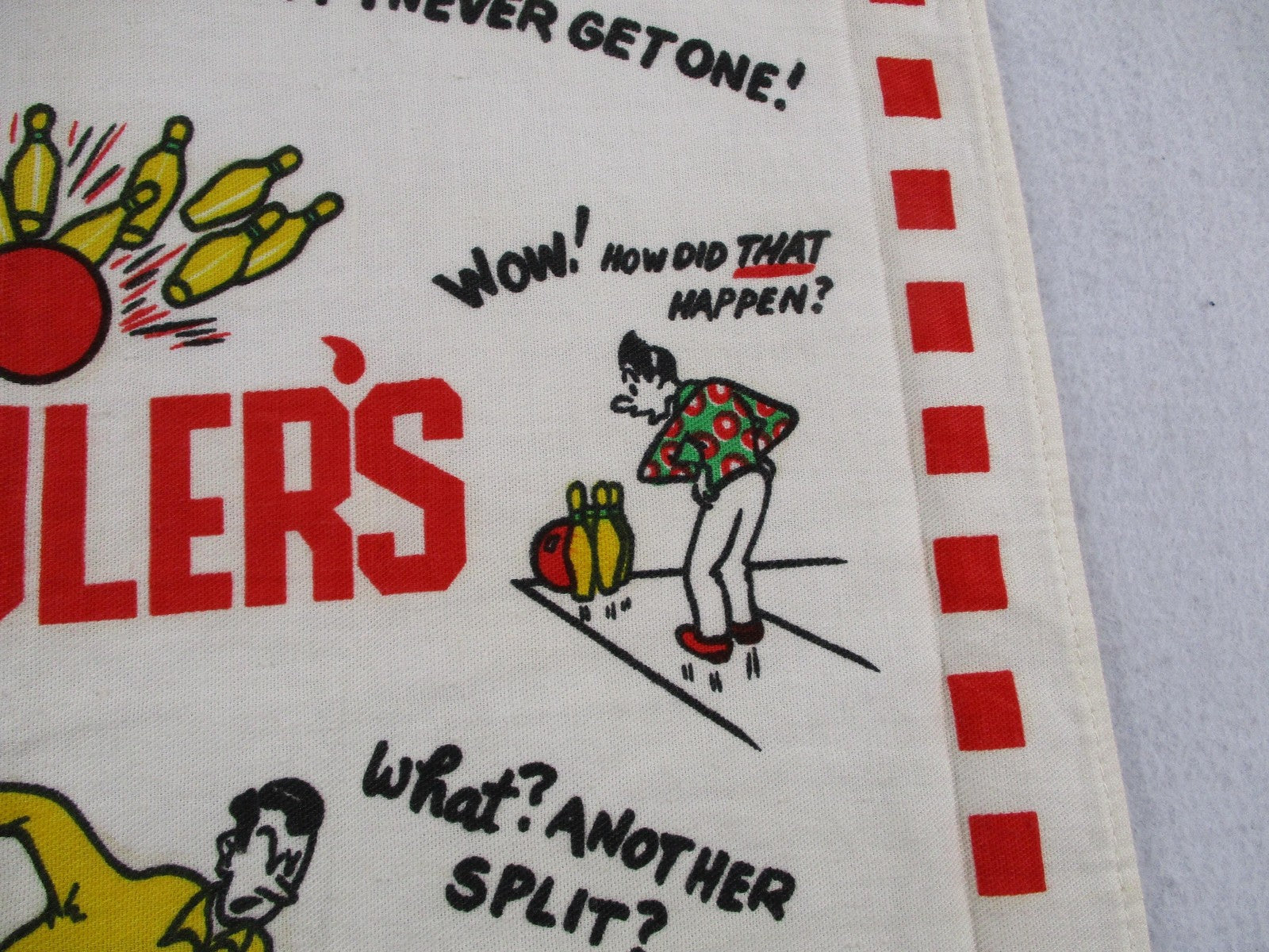 Bowler's Crying Towel Multicolor Cotton Retro Bowling Kitchen Tea Towel Humor7