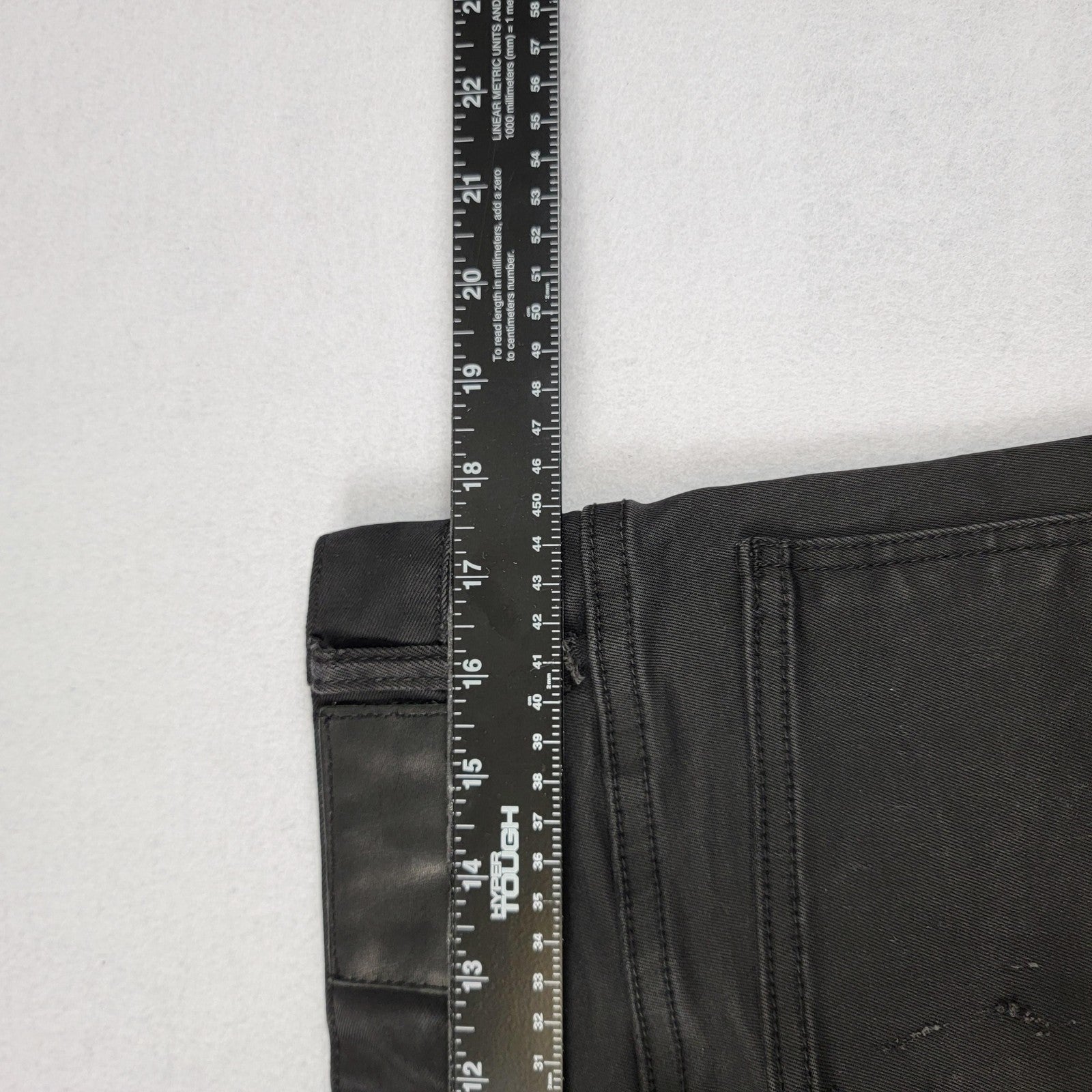 Smoke Rise Jeans Mens 36x32 Black Distressed Ripped Skinny Moto Streetwear (11945