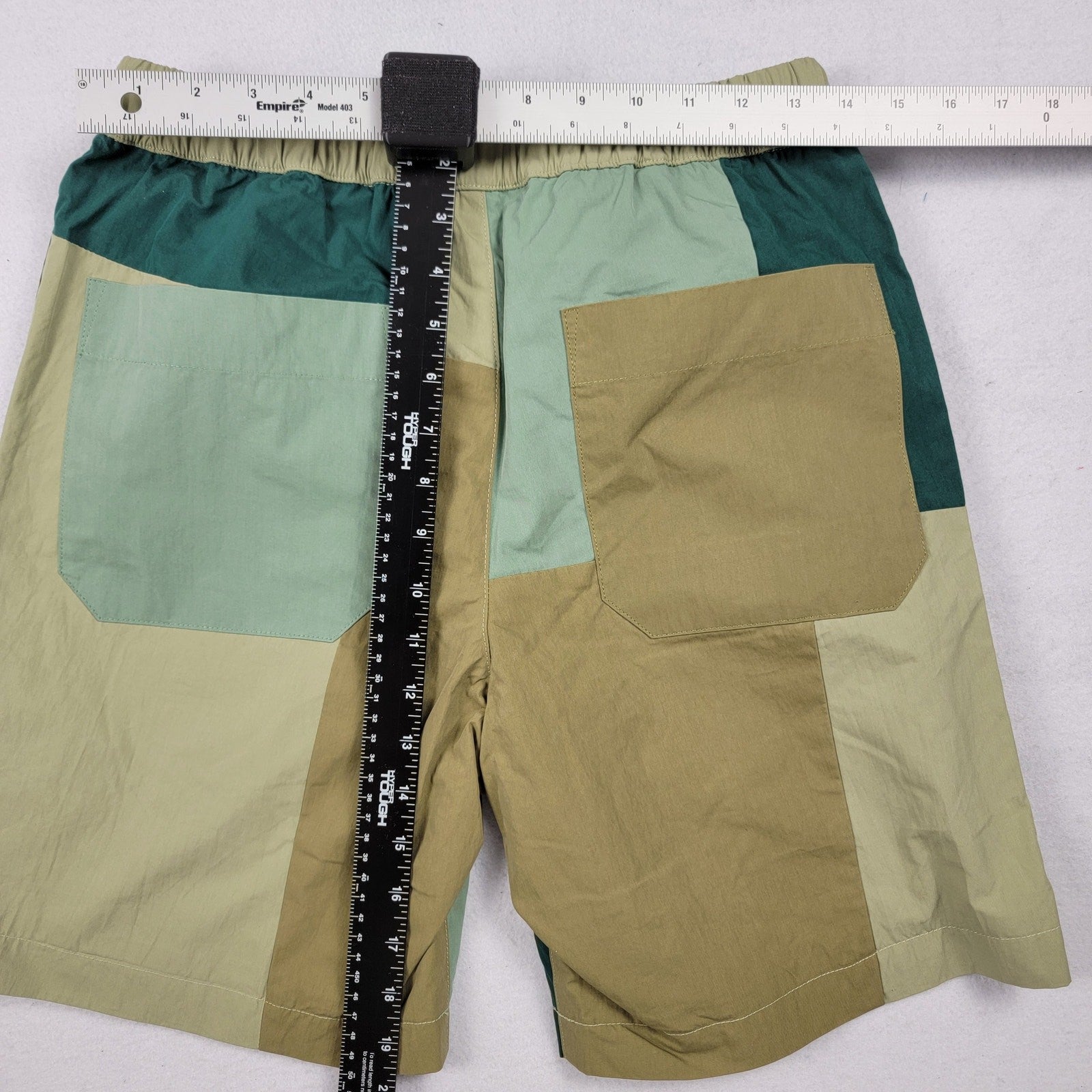 MARKET GORP Patchwork Tech Shorts Eden Green Mountain Outdoor Hiking Men’s S5