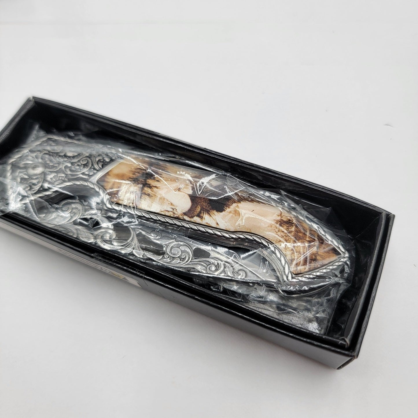 American Eagle 4.5" Ivory Drop Point Collectible Folding Knife8