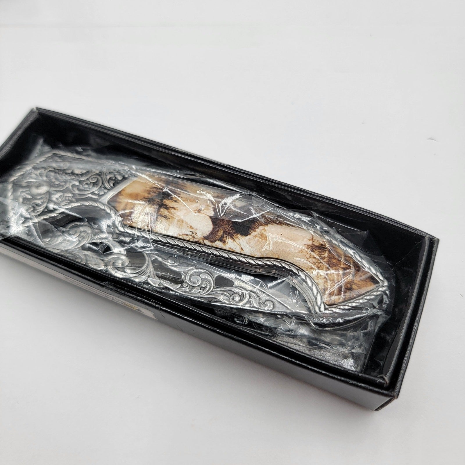 American Eagle 4.5" Ivory Drop Point Collectible Folding Knife8