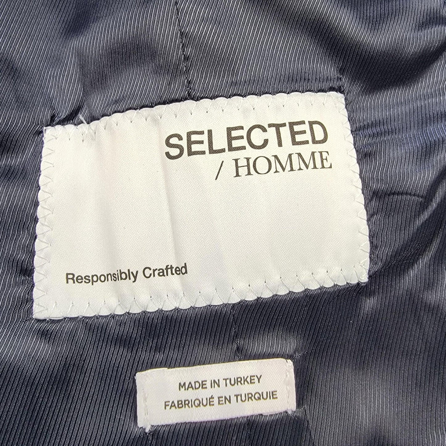 Selected Homme Vest Dark Navy Check Slim Fit Elon Waistcoat