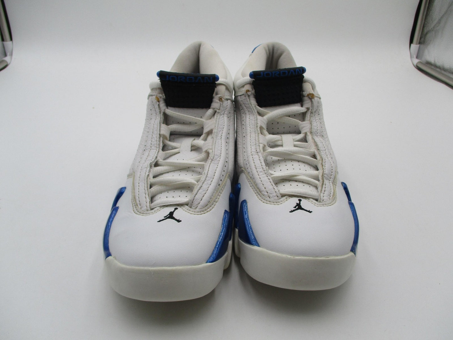 Jordan Air Jordan 14 Retro Shoes Youth Size 5.5Y White Blue Sneakers 487524-1041