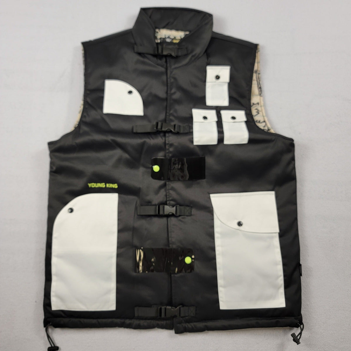 The Hideout THC x YK Osiris Young King Vest Men's L Black White NWT9