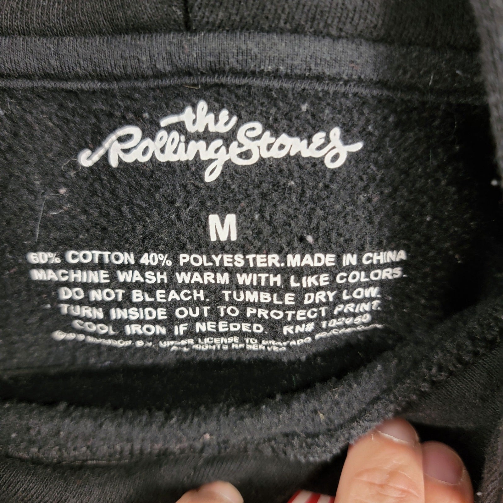 Rolling Stones Black Pullover Hoodie  Size Medium