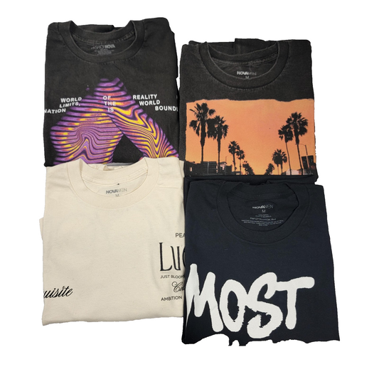 4 Pack FashionNova Streetwear Tshirts Sz Medium