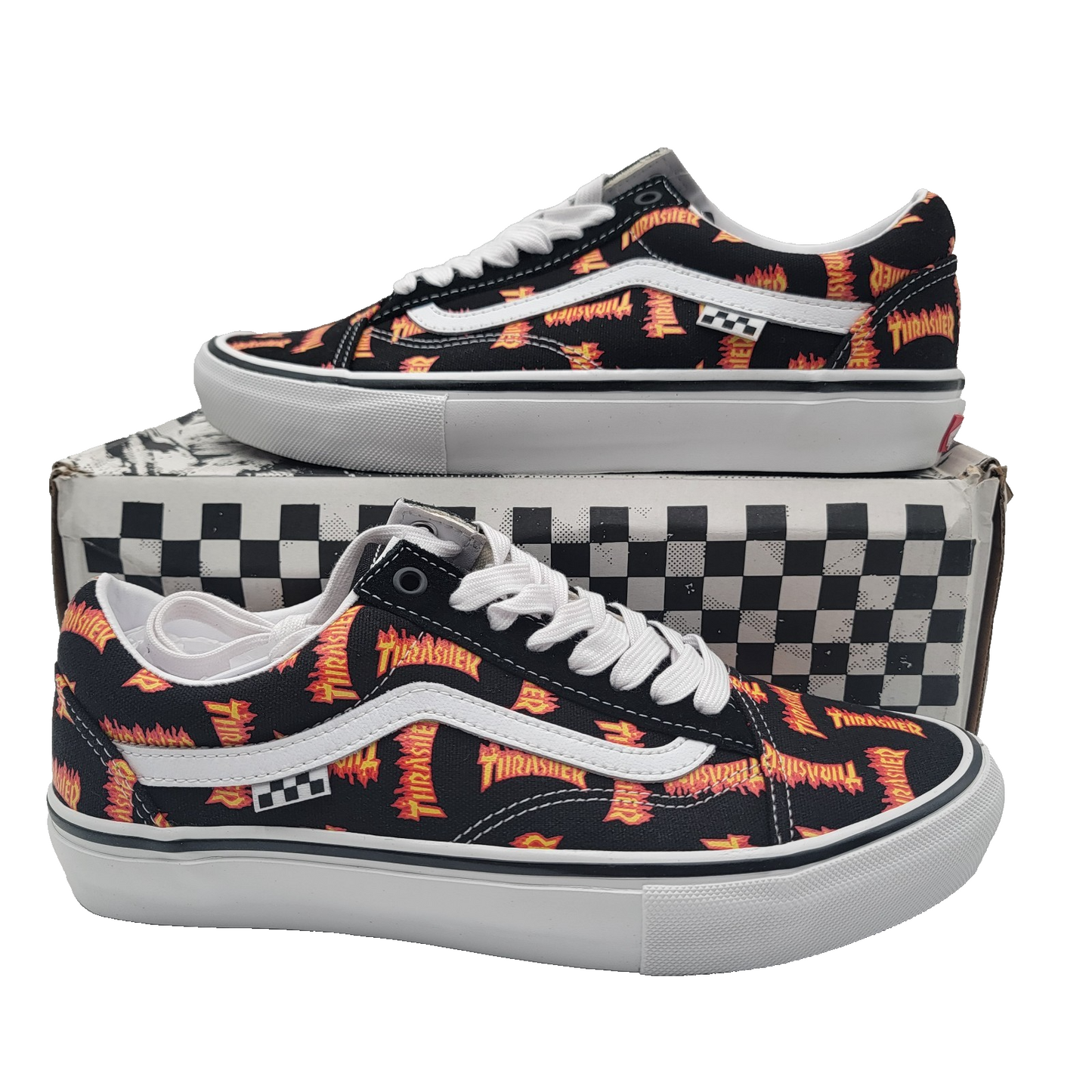 VANS x Thrasher Skate Old Skool, Black/Multi  VN0005W0BML  Size 10 Mens0