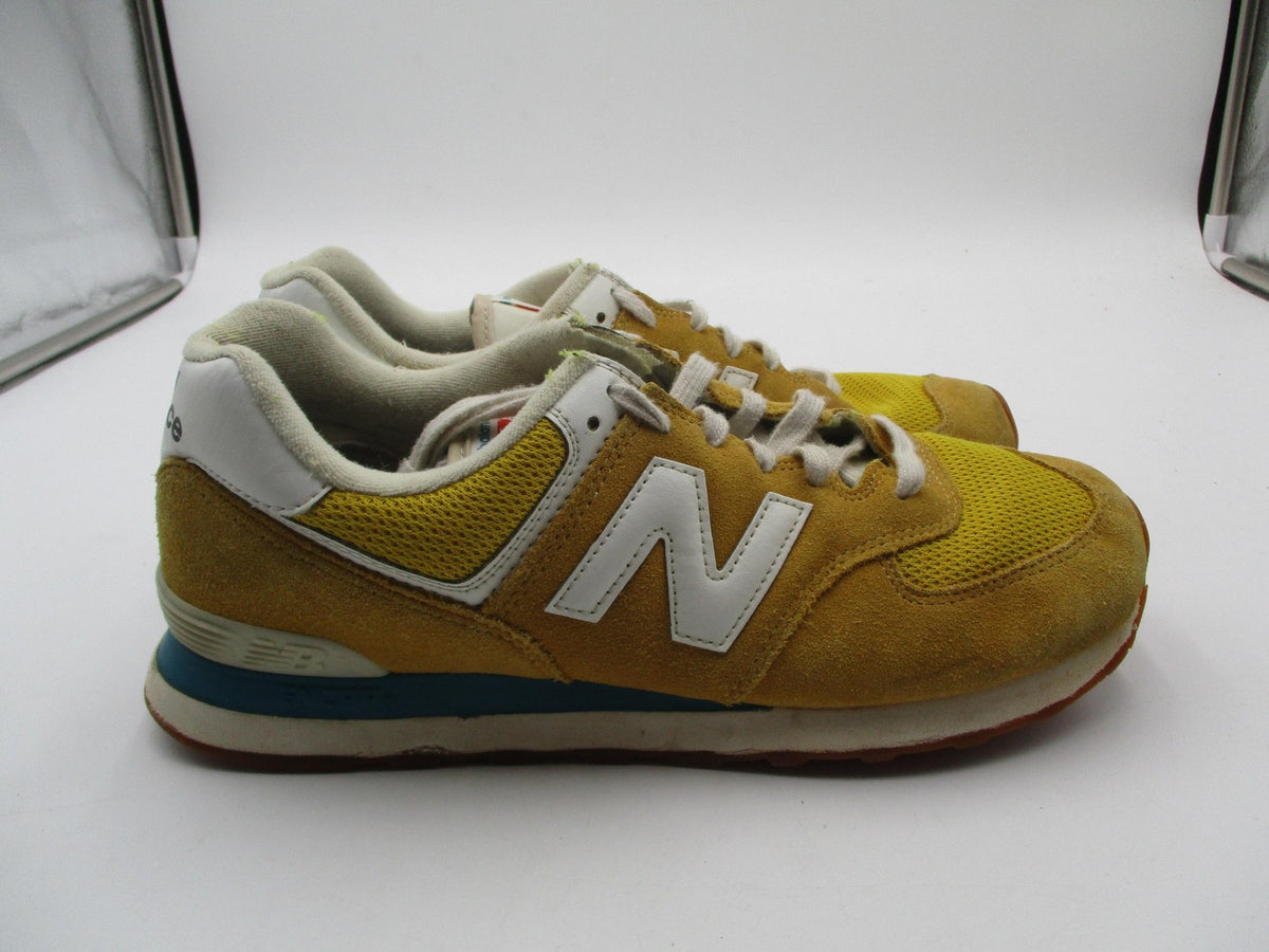 New Balance Classic 574 Shoes Mens Size 10 Yellow Suede Mesh ML574HB2 Sneakers3
