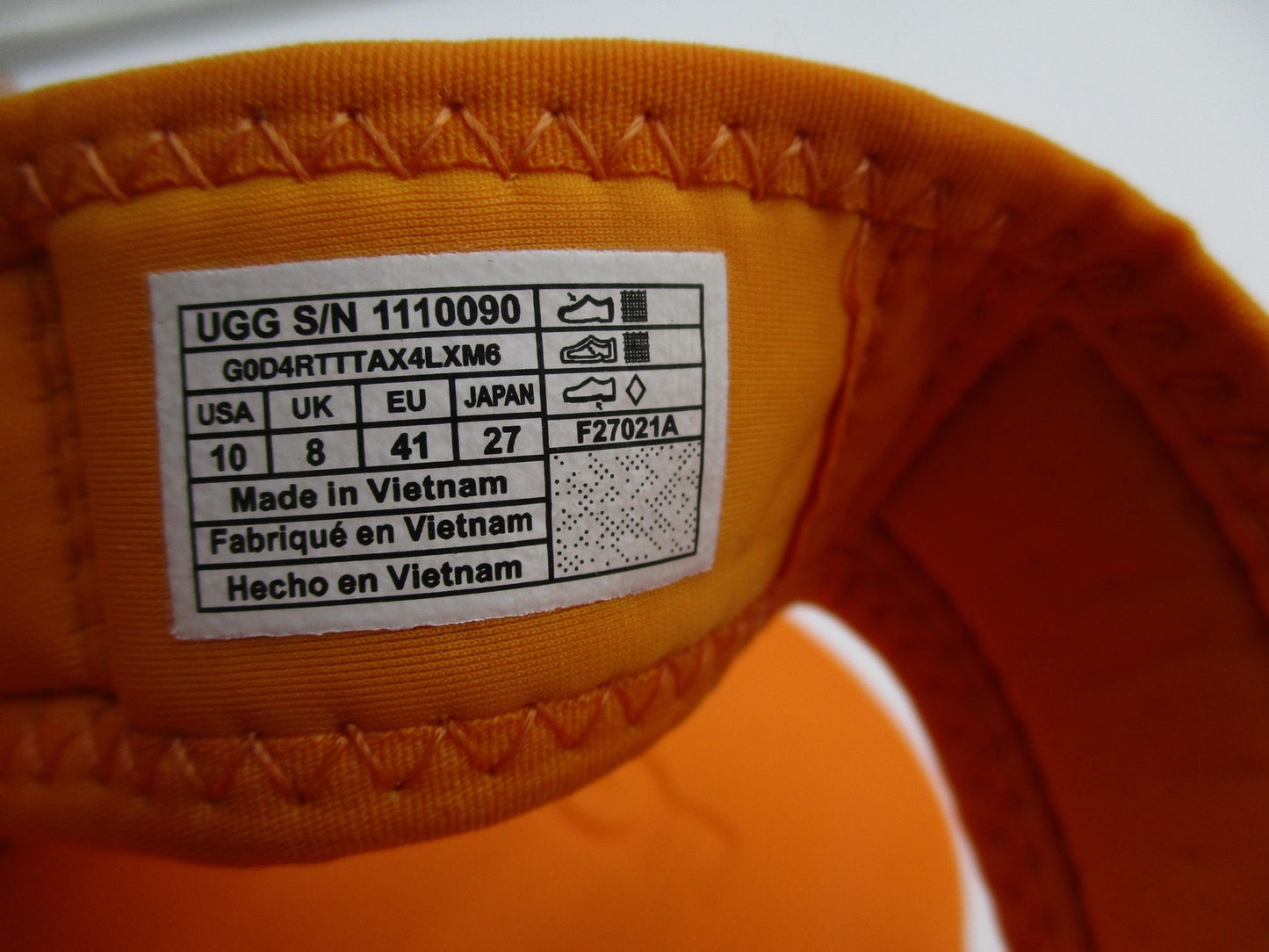 UGG 1110090 Shoes Womens Size 10 41 Orange Logo Strappy Platform Wedge Sandals11