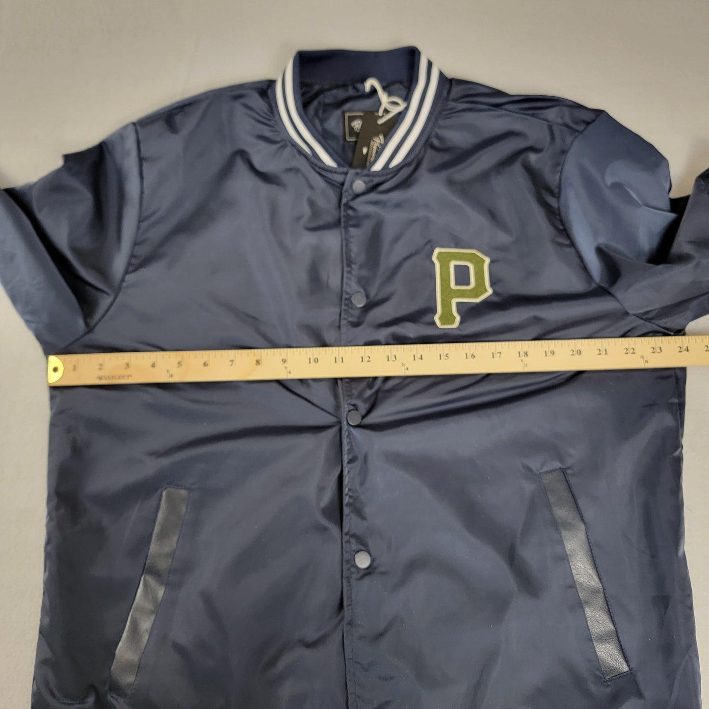 Primitive Dirty P Satin Varsity Jacket Navy Men’s L Skateboard Streetwear