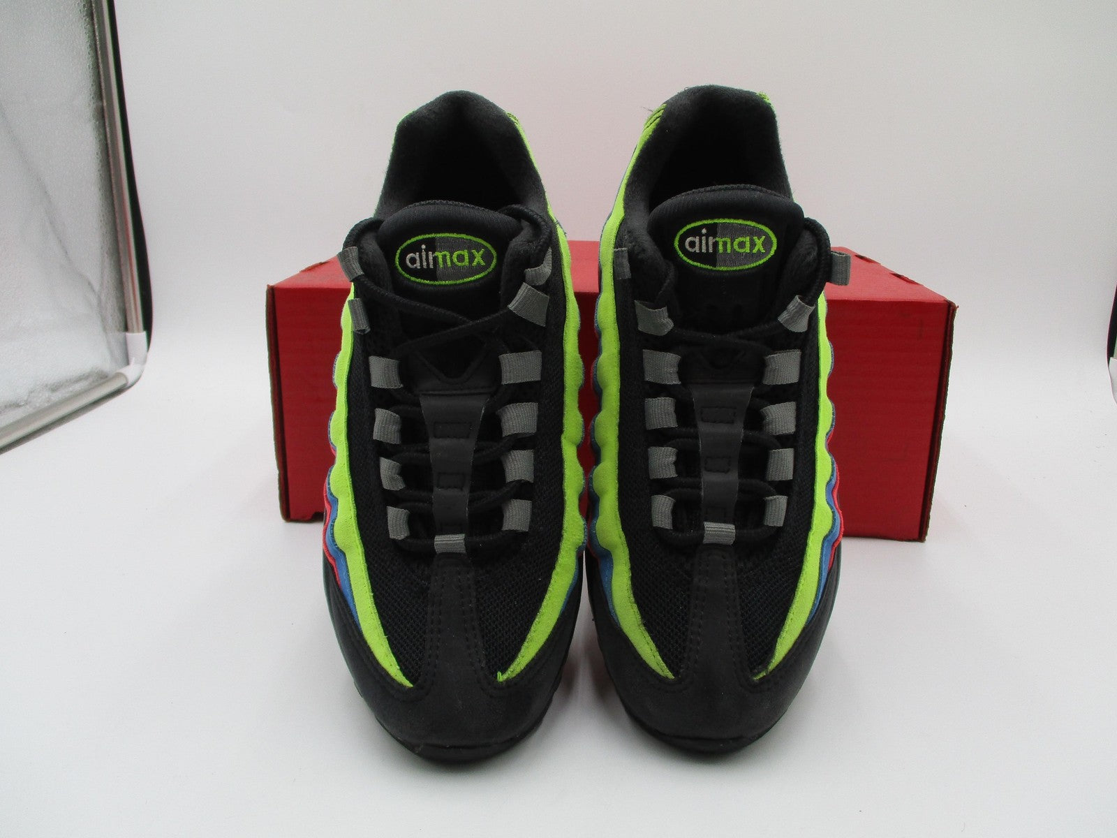 Nike Air Max 95 Shoes Youth Size 5Y Black Volt Blue Red Green DZ5635001 1F94