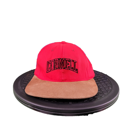 Vintage Cornell University Snapback Hat Red Suede Brim Cloverdale USA Made0