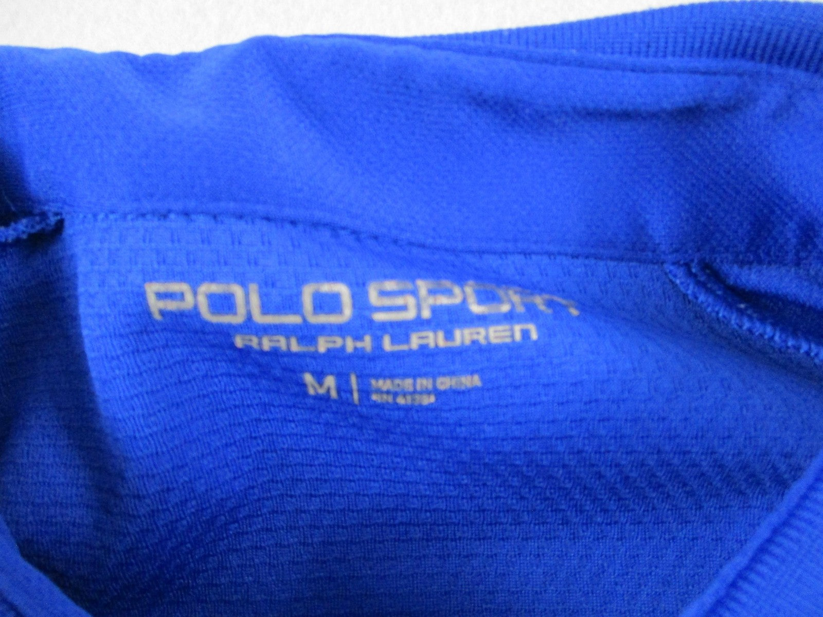 Polo Sport Ralph Lauren Polo Shirt Mens Medium Blue Thermovent Mesh Performance4