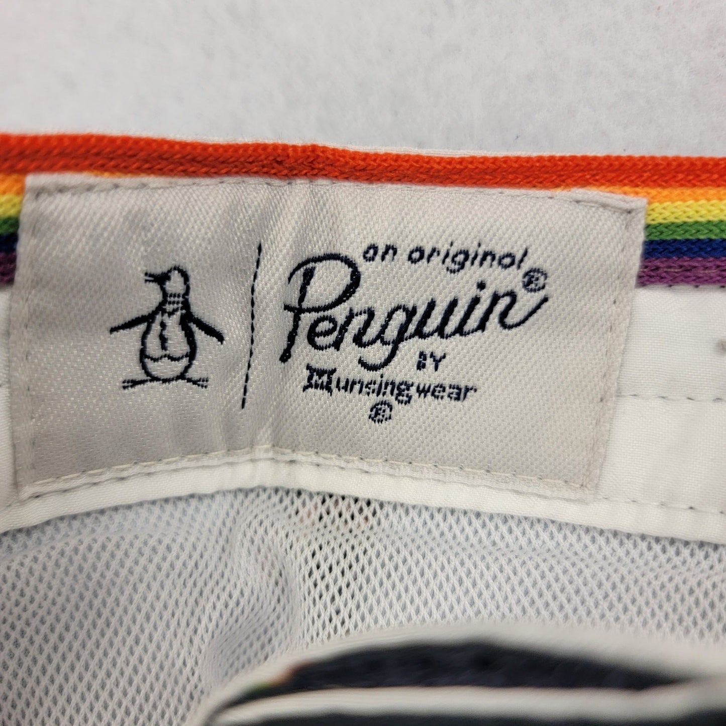 Original Penguin Pride Swim Trunks Men’s Size 31 Rainbow Print Dk Sapphire NWT2