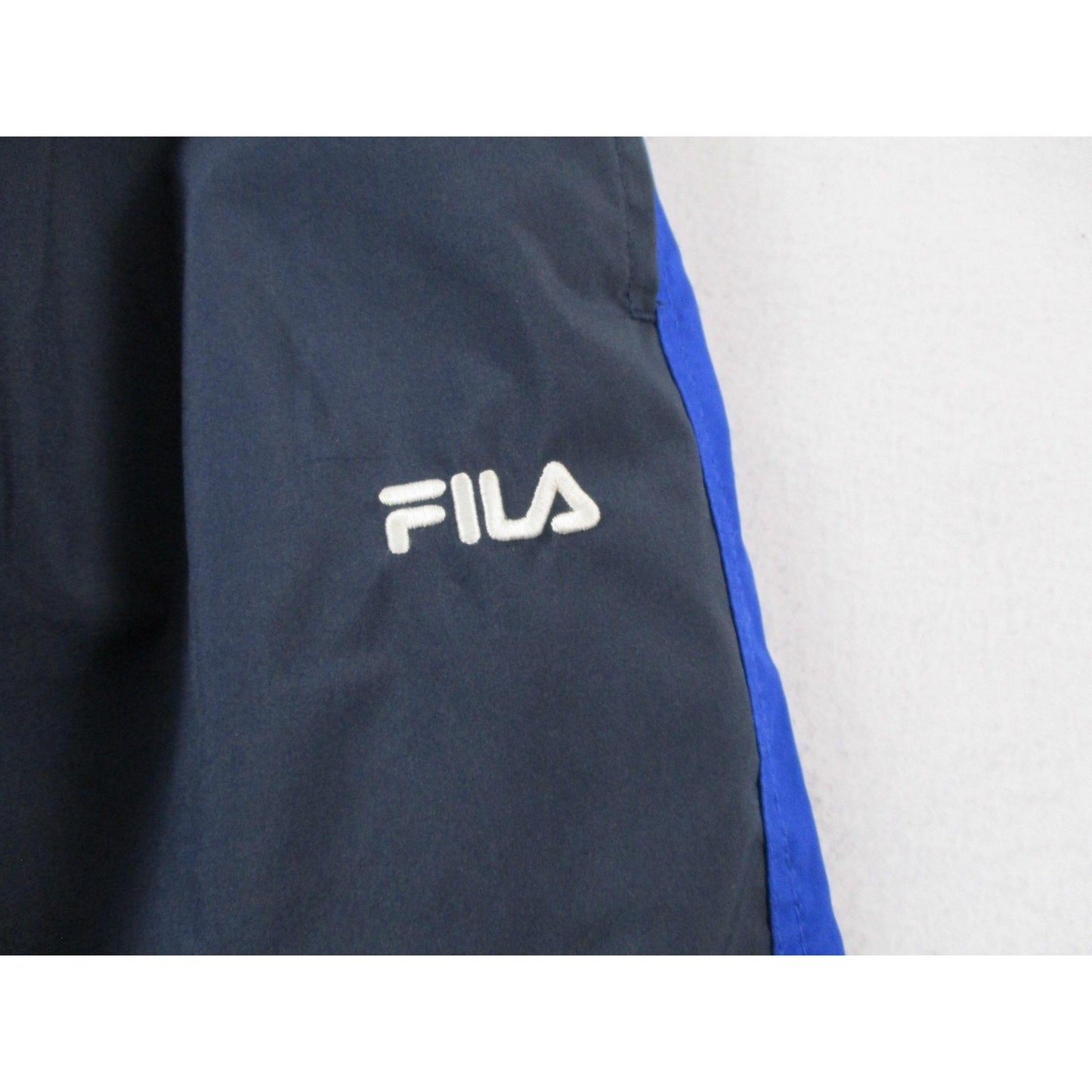 Fila Track Pants Mens Large Navy Blue Colorblock Lined Athletic Drawstring 145210