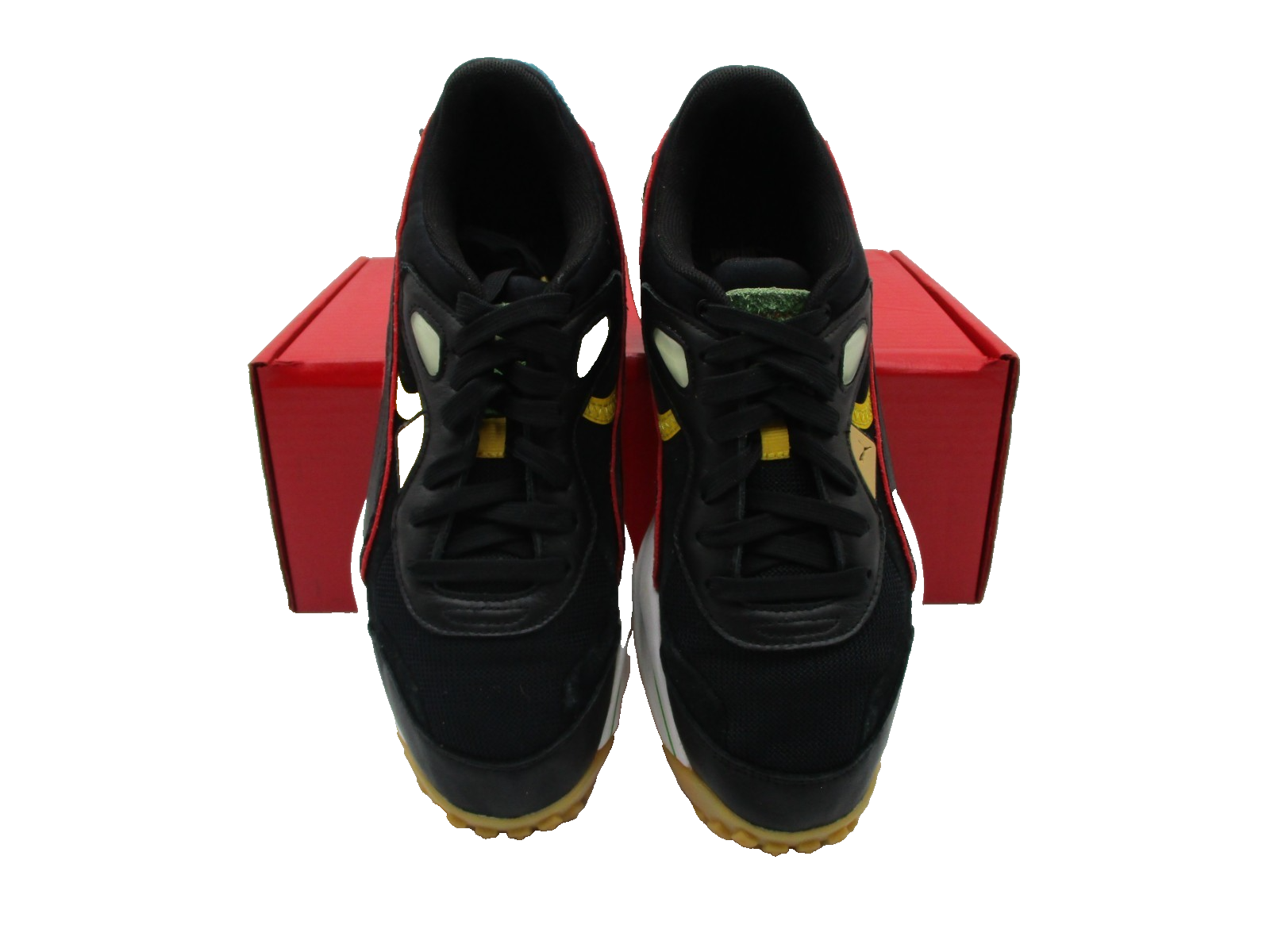 Puma Mirage Sport Retro Sneakers Black Red Yellow Men’s Size 9 37582002 (1B9)2