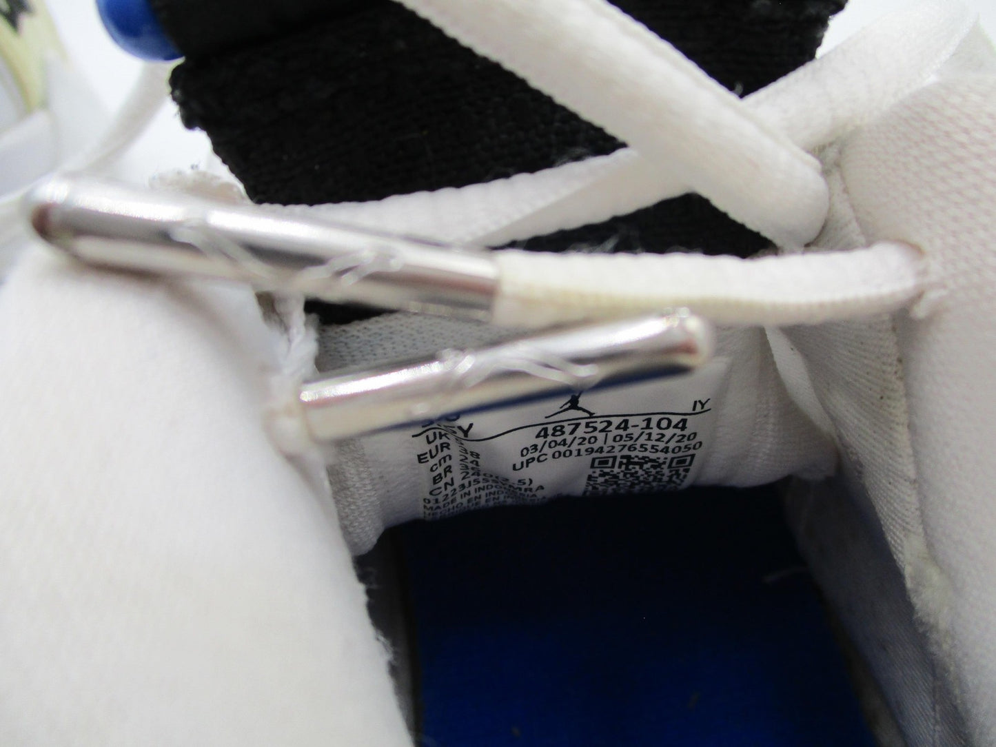 Jordan Air Jordan 14 Retro Shoes Youth Size 5.5Y White Blue Sneakers 487524-10420