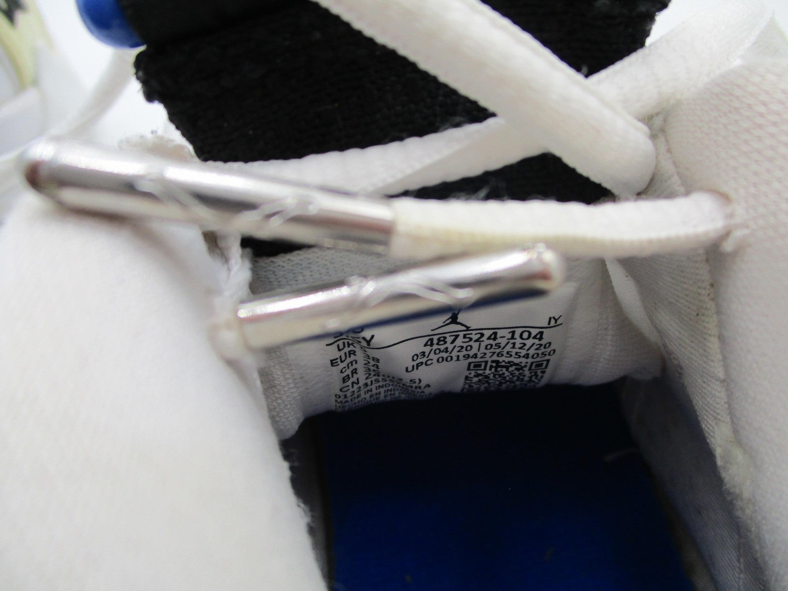 Jordan Air Jordan 14 Retro Shoes Youth Size 5.5Y White Blue Sneakers 487524-10420