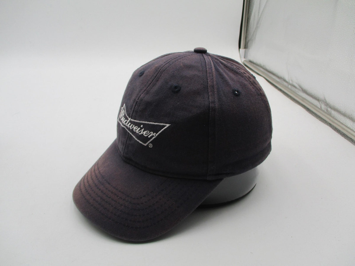 Budweiser Hat Cap Snap Back Mens One Size Blue Twill Beer Embroidered Logo3
