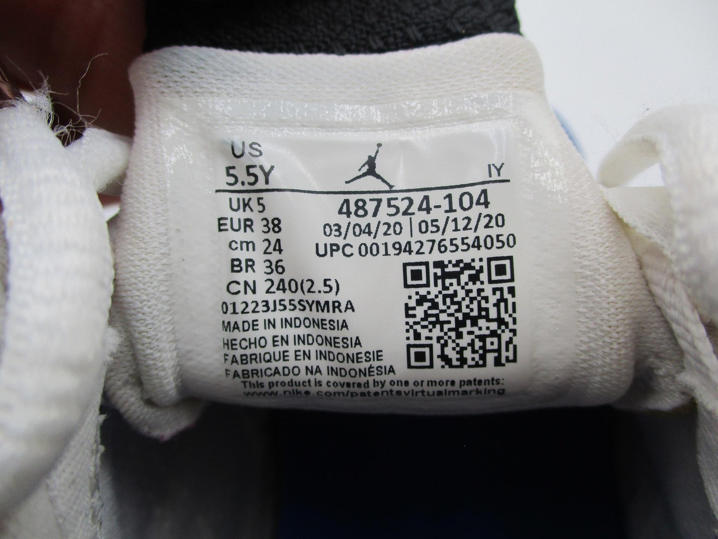Jordan Air Jordan 14 Retro Shoes Youth Size 5.5Y White Blue Sneakers 487524-10422