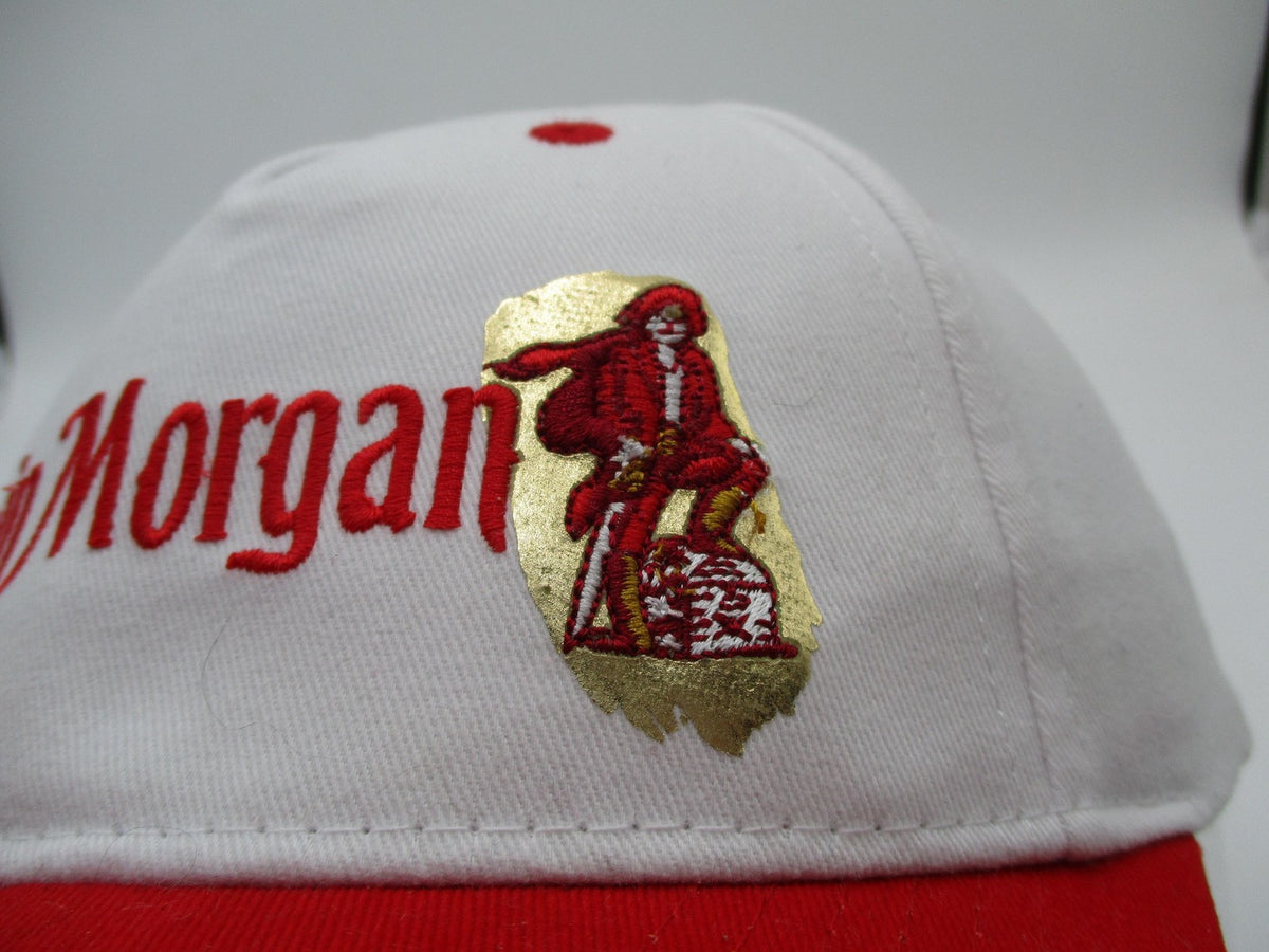 Captain Morgan White Red Adjustable Snapback Hat One Size Rum Distillery Cap3