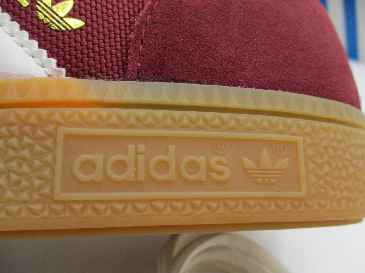 Adidas Handball Spezial Shoes Mens Size 10 Burgundy White Gum Suede JH54397