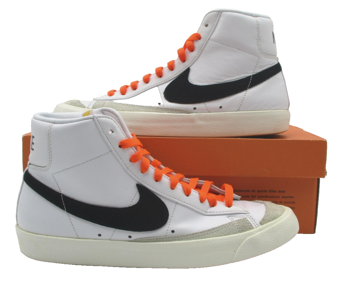 Nike Blazer Mid '77 VNTG Shoes Mens Size 9 White Black Leather BQ6806-1000