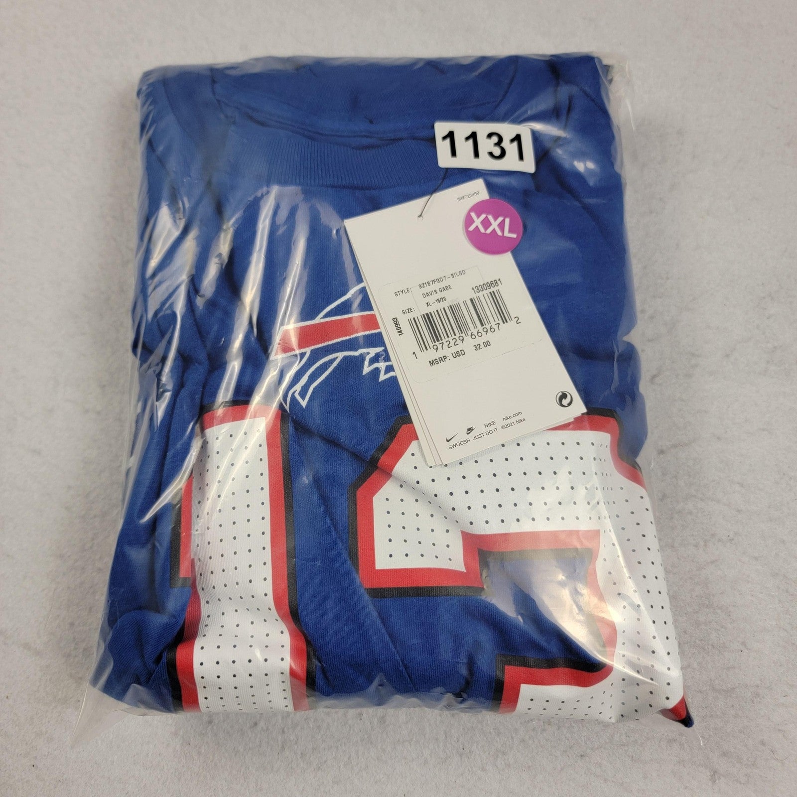 Buffalo Bills Shirts 2pk Womens XL Youth XL Blue NFL Football Davis 13 Nike 113111
