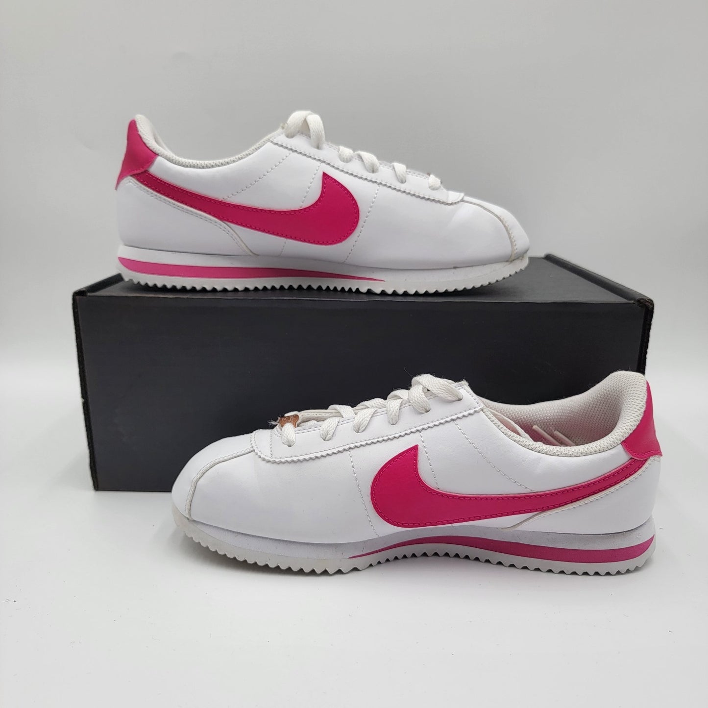 Nike Cortez Basic SL GS White Pink Prime Kid Shoes 7Y Valentine 904764109