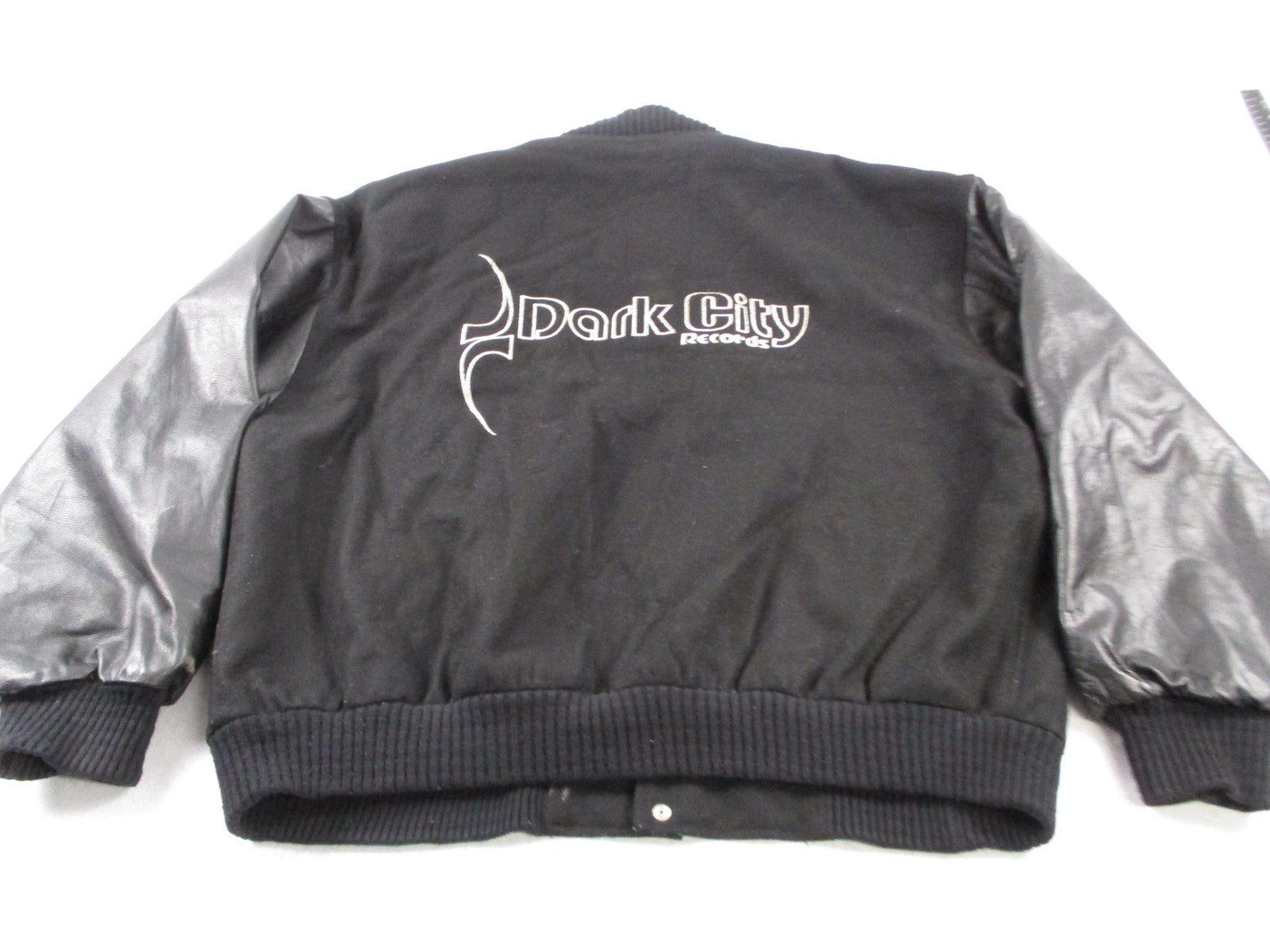 Savi Jacket Mens 5XL Black Dark City Records Varsity Wool Leather Hip Hop 17581