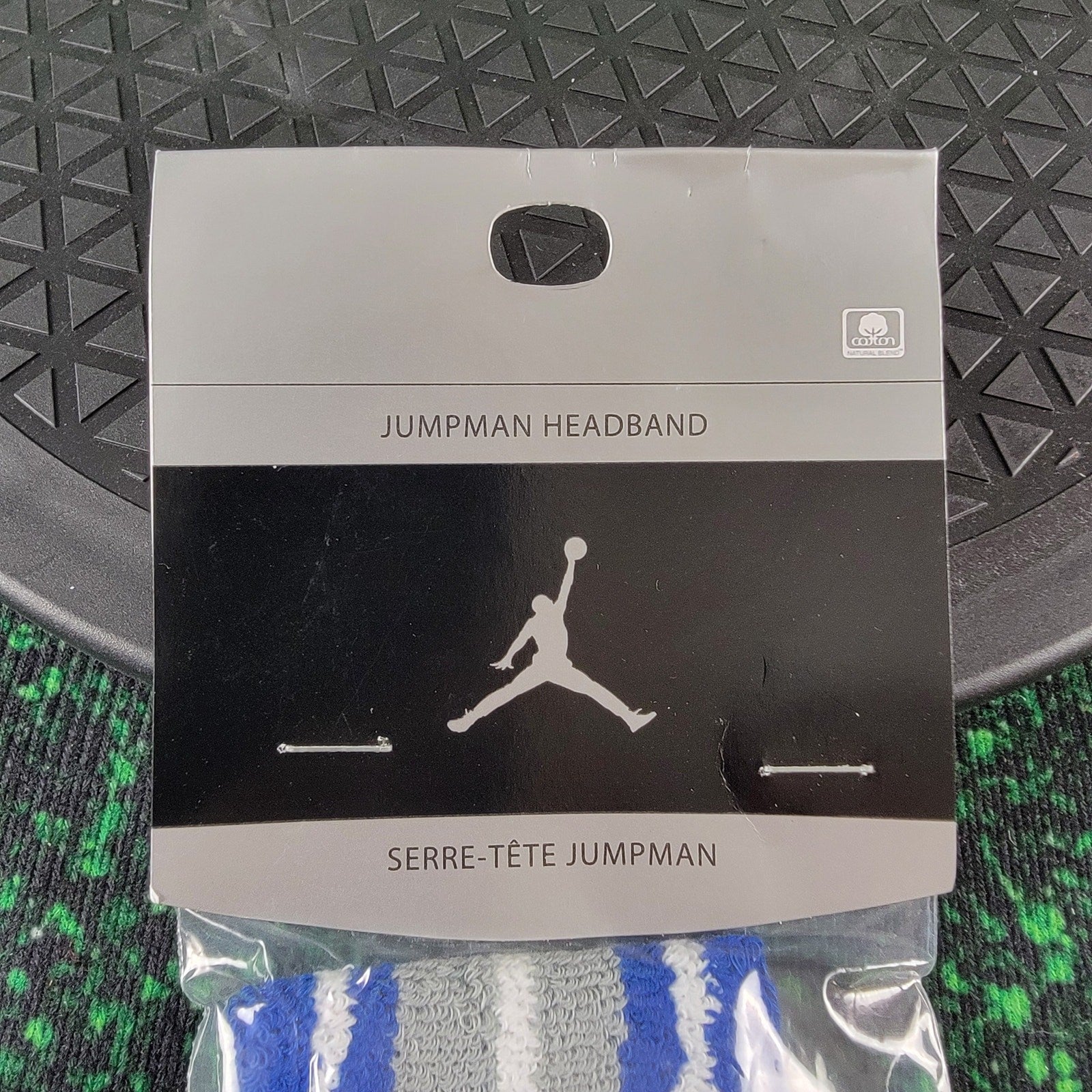 Vintage Jordan Jumpman Headband Blue Gray White Adult Unisex NWT 5913261