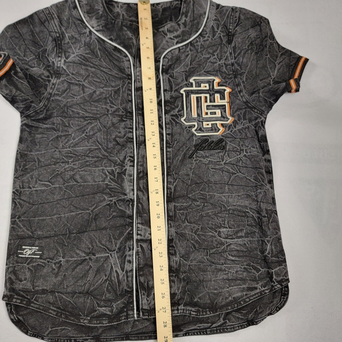 Original Fables Denim Short Sleeve Shirt Black Sz M