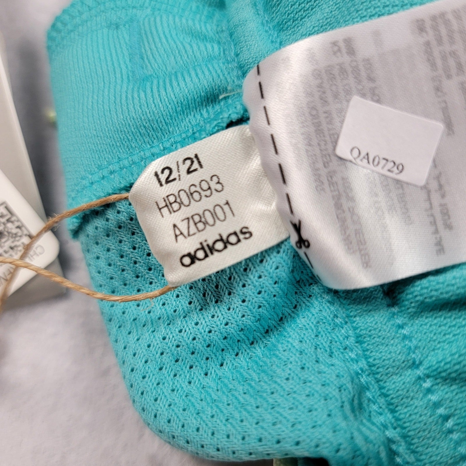 Adidas Women's Teal Hoop York City Shorts  Size M