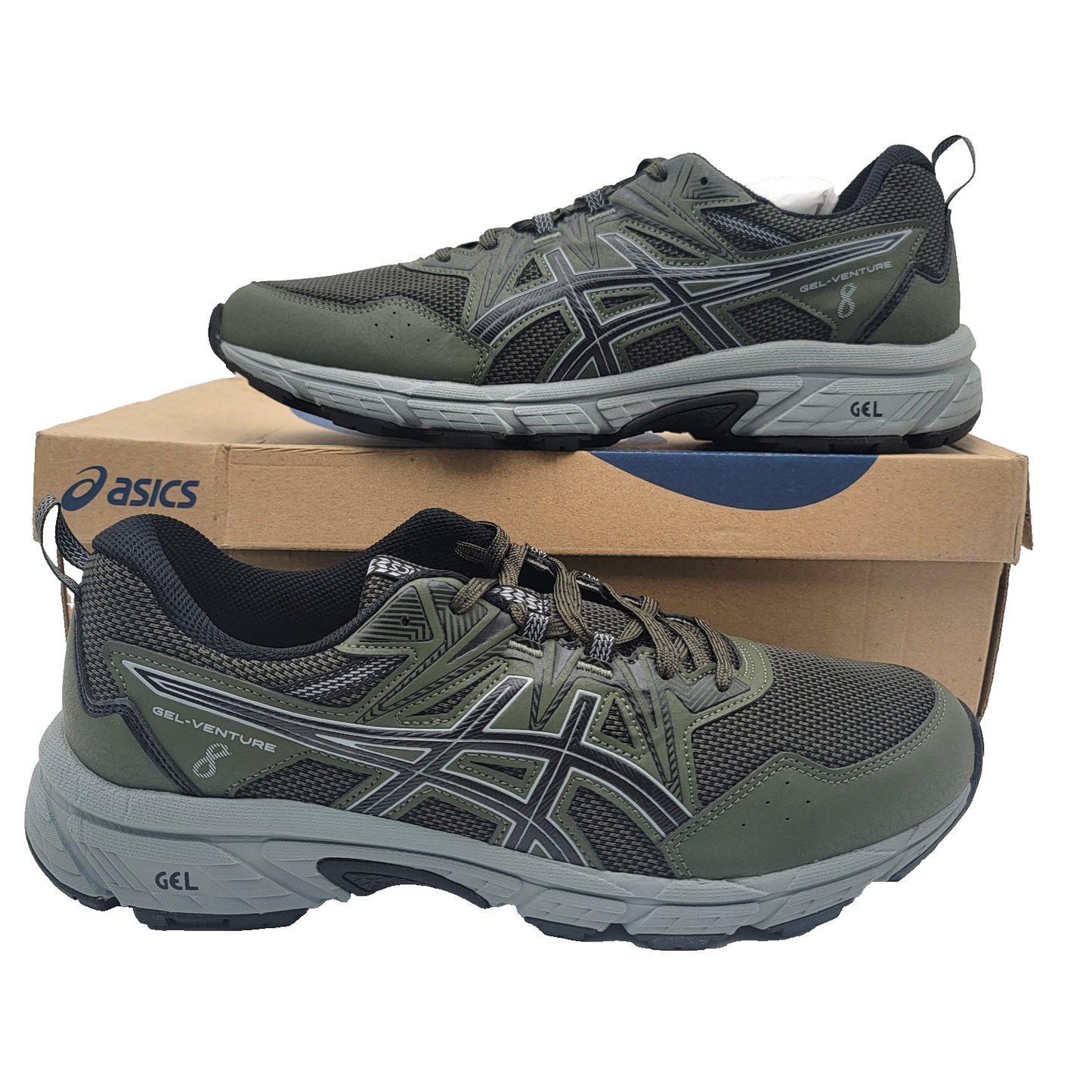 Asics GelVenture 8 1011A824302 Mens US 12.5 Green Trail Running Shoes0