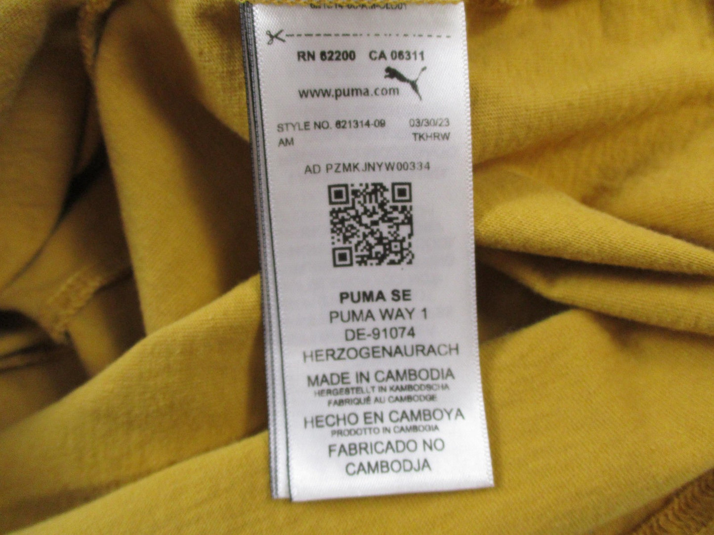 BMW M Motorsport Shirt Mens Large Yellow Puma Racing Graphic Crewneck Tee 15939
