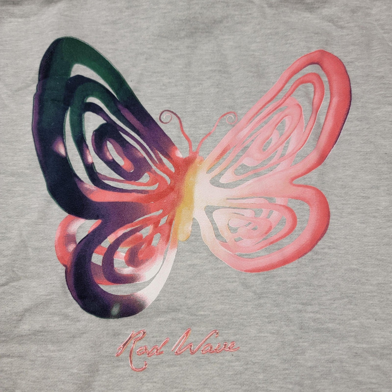 Rod Wave Beautiful Mind Hoodie Medium Gray Butterfly Graphic Rap Pullover