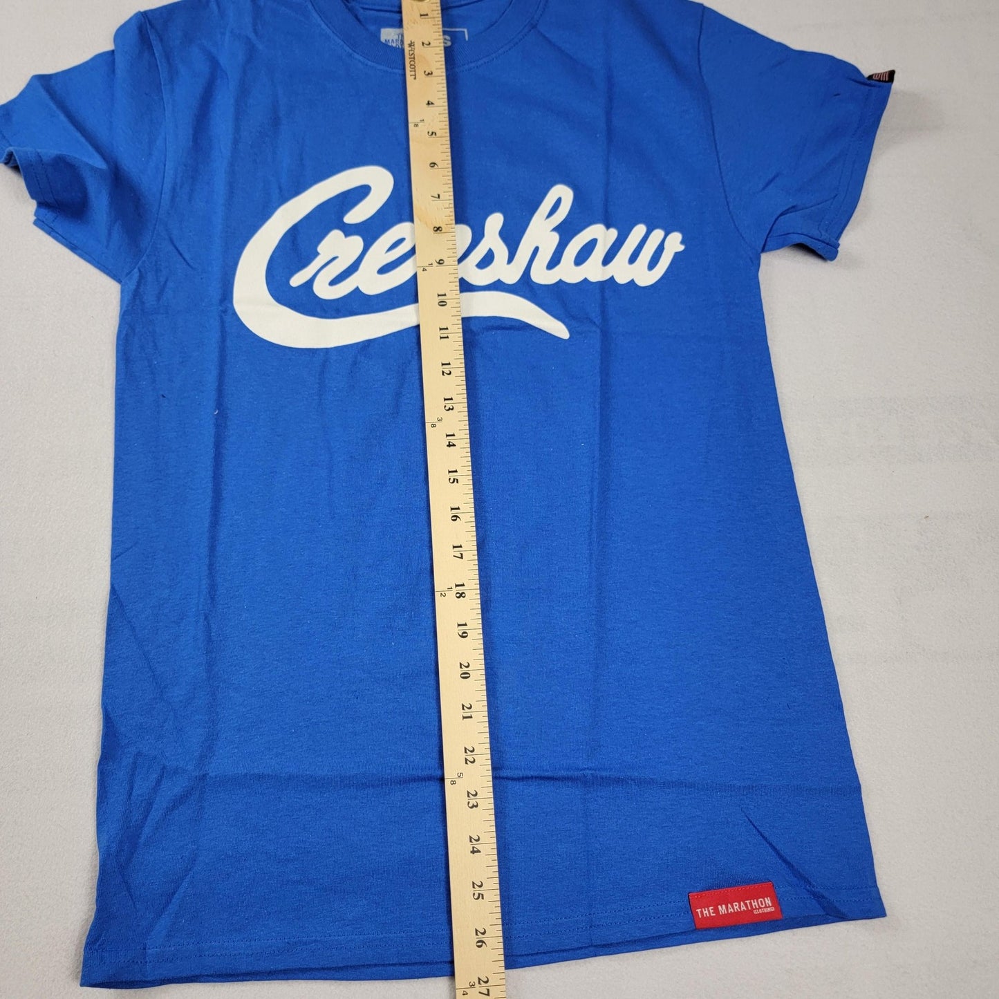 The Marathon Clothing Crenshaw Shirt Mens Small Blue TMC Graphic Tee Crewneck7