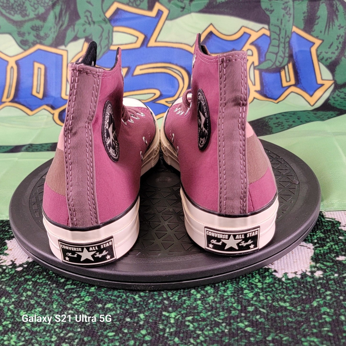 Converse Chuck Taylor AllStar Hi Plant Color Patchwork Rose Taupe 170682C Sz 82