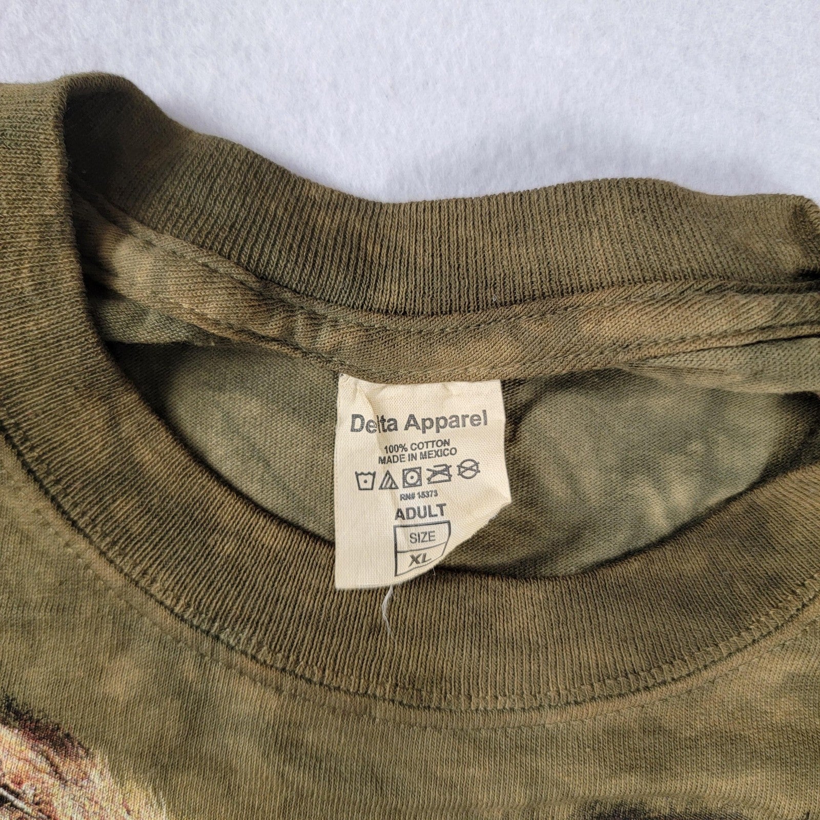 The Mountain 2 Pk Tees Men's XL Green Age of Dragon & Brown Rasta Lion