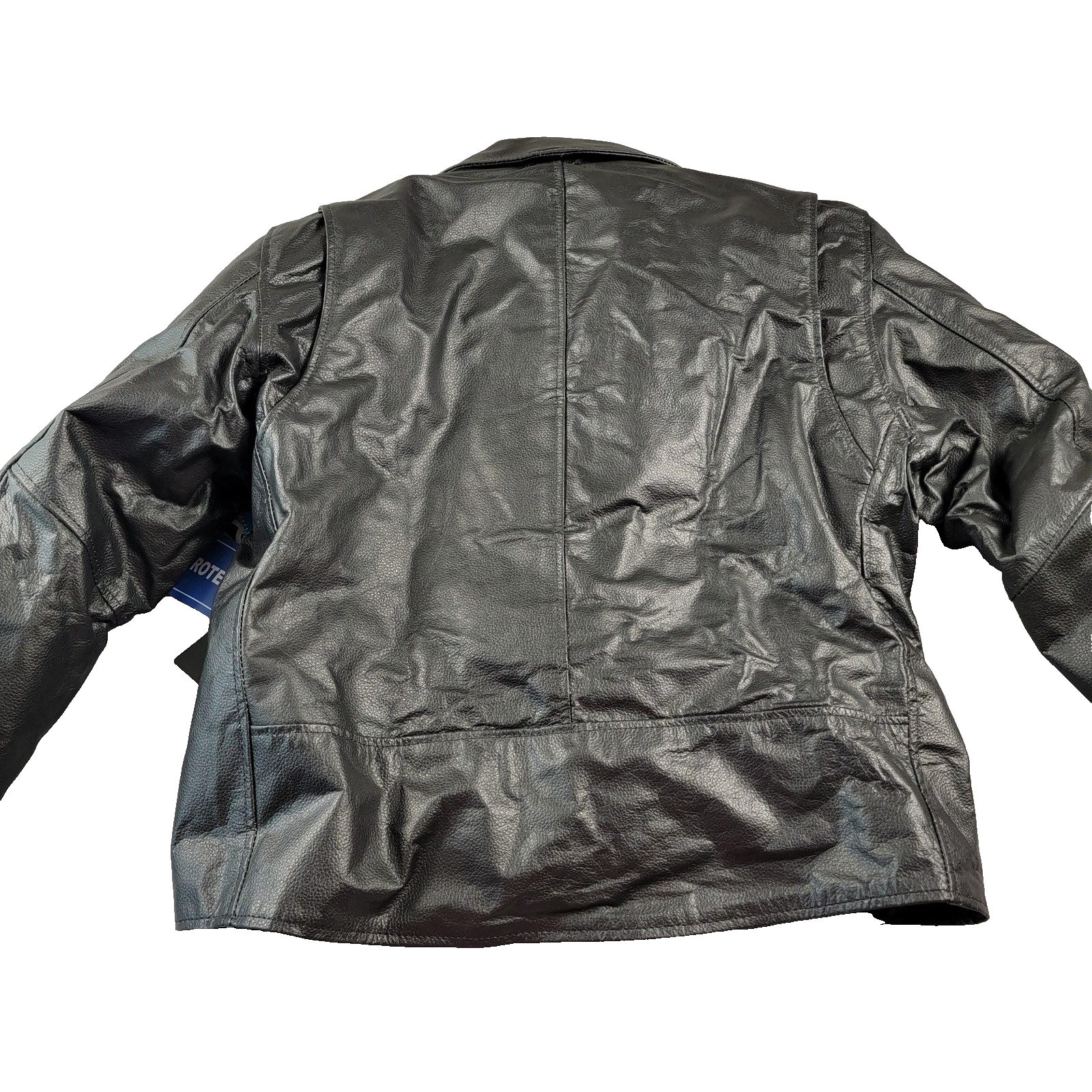 Alpha Cycle Gear Jacket Mens Large Leather Motorcycle YKK Zips CE Protectors 8831