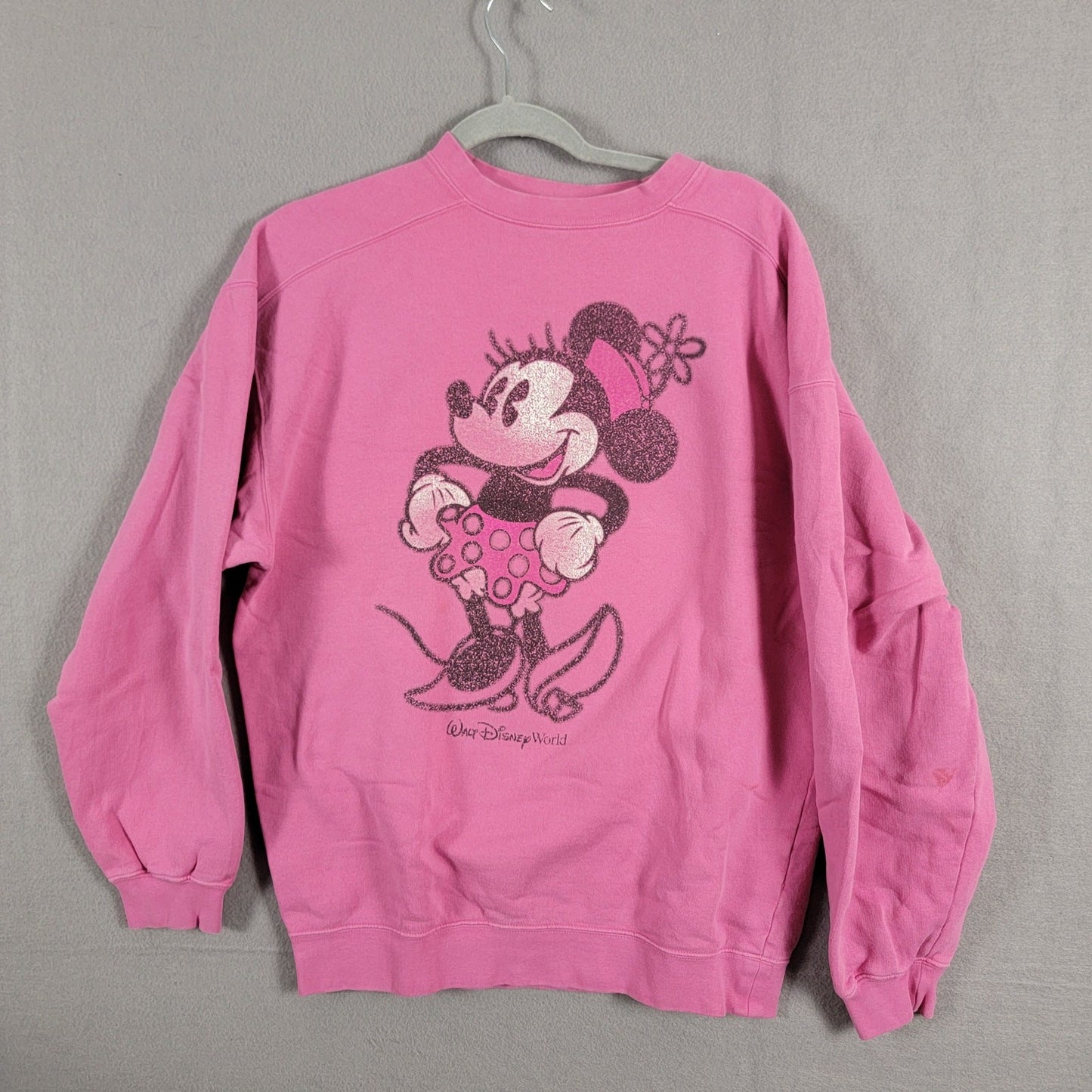 Minnie Mouse Disney Pink Pullover Sweatshirt Sz M