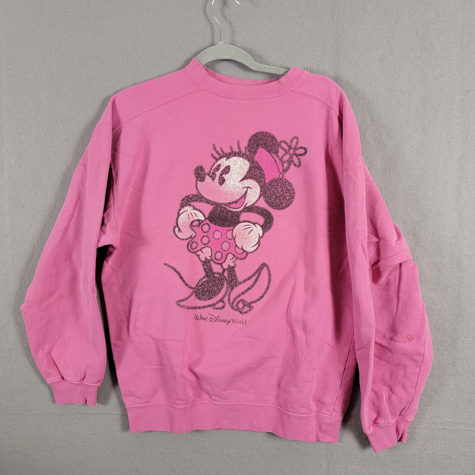 Minnie Mouse Disney Pink Pullover Sweatshirt Sz M