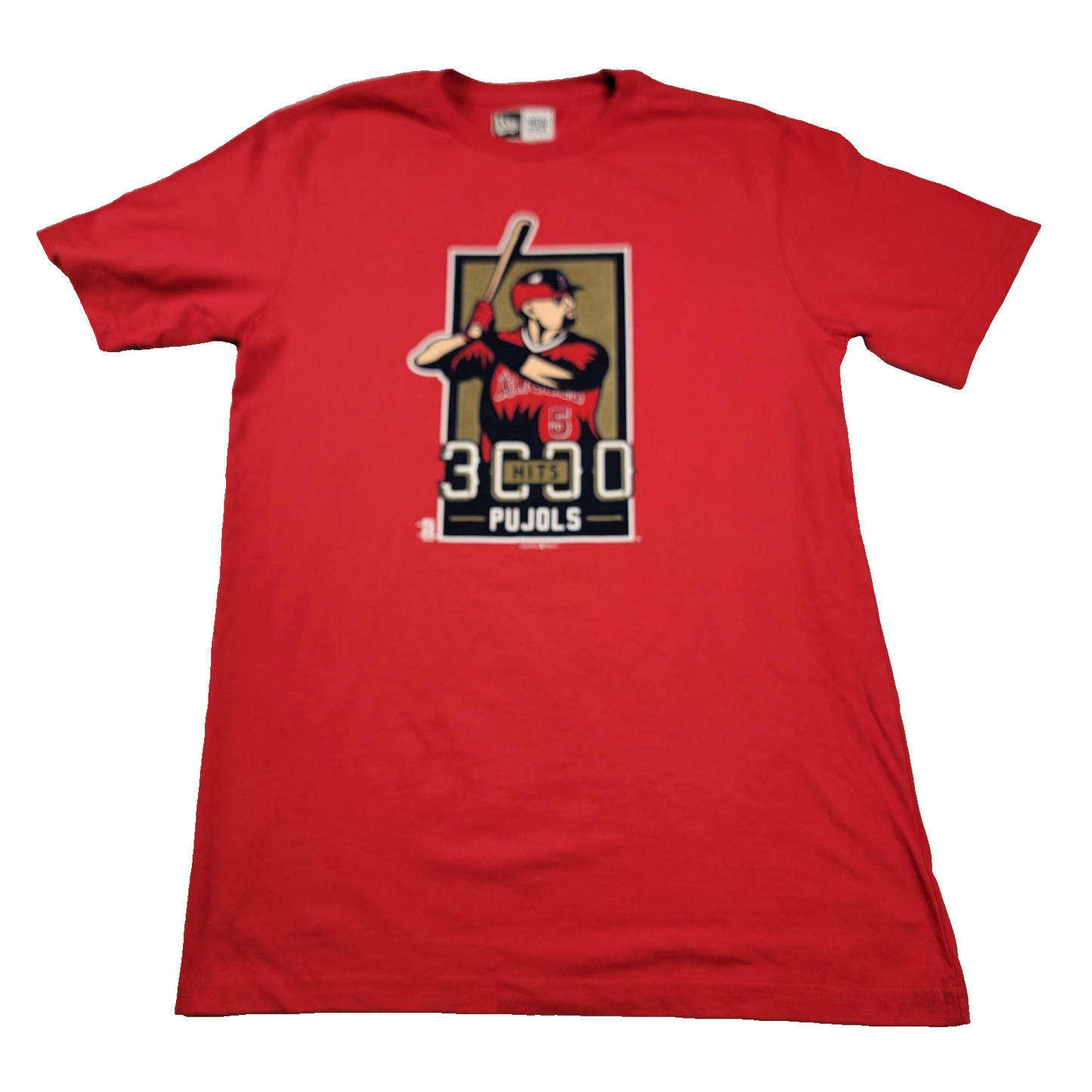 Los Angeles Angels Shirt Men Small Red MLB Baseball 3000 Hits Pujols