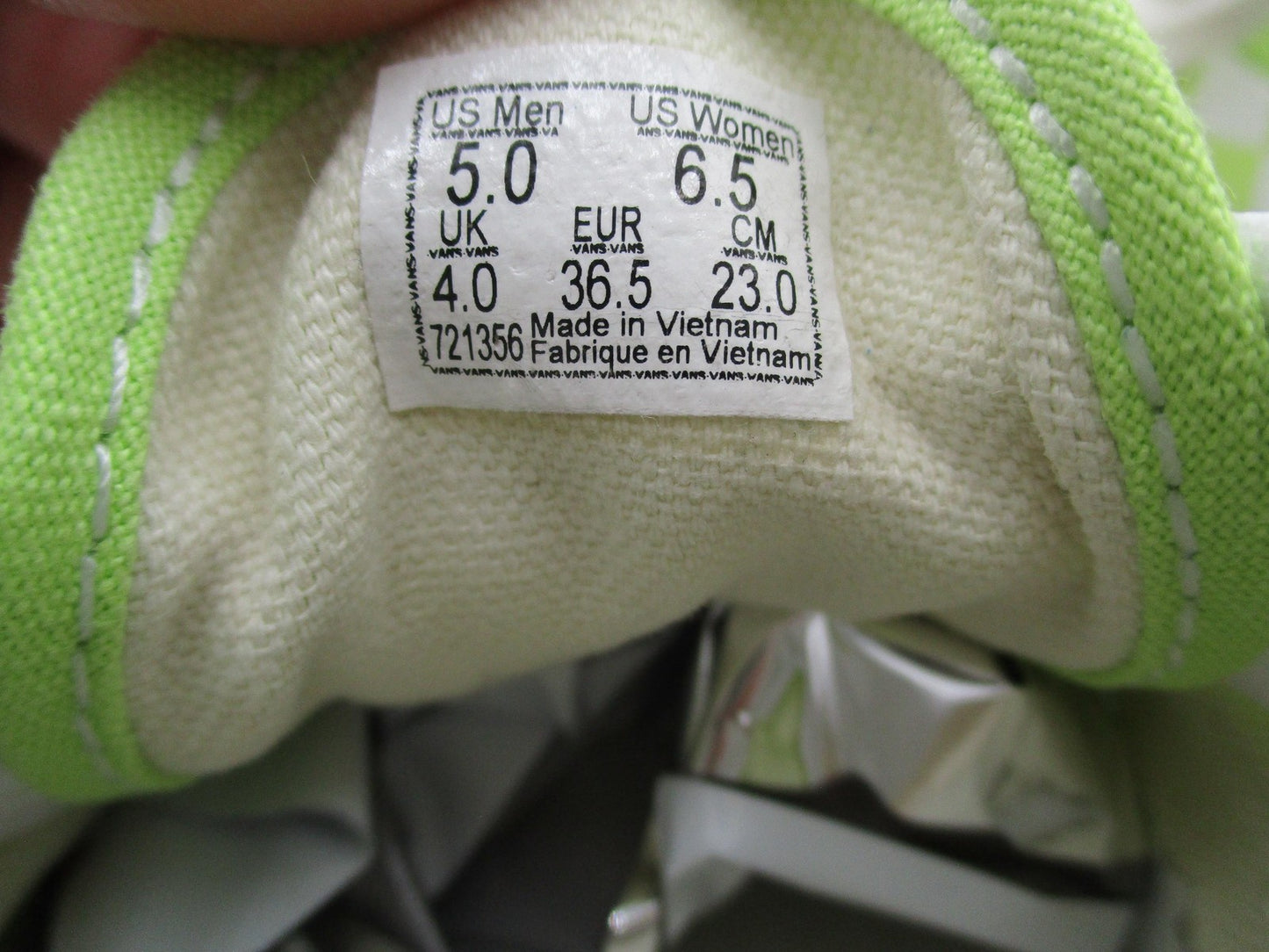 Vans Era Shoes Mens Size 5 Green White Checkerboard Low Top Skate Sneakers14
