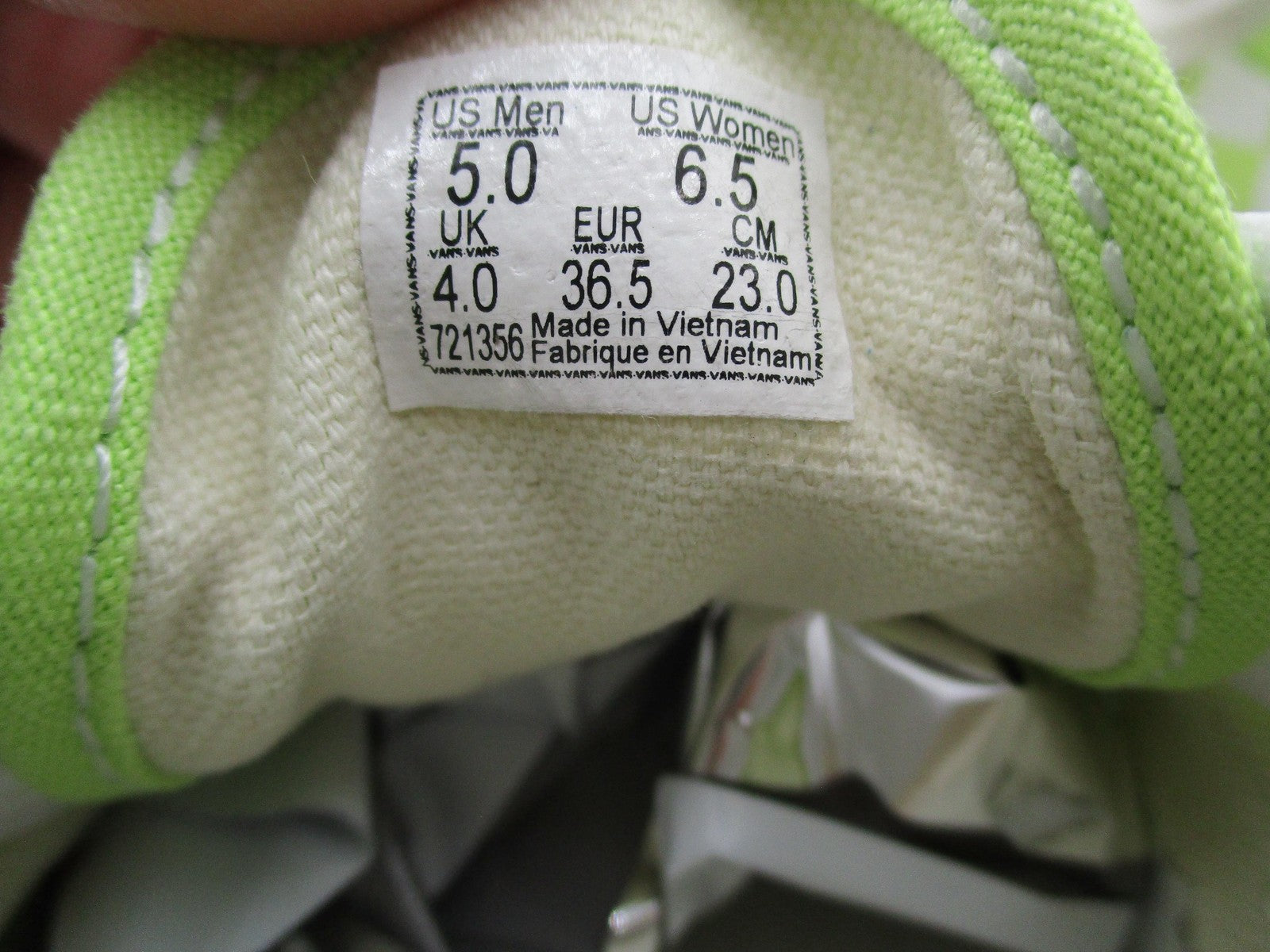 Vans Era Shoes Mens Size 5 Green White Checkerboard Low Top Skate Sneakers14