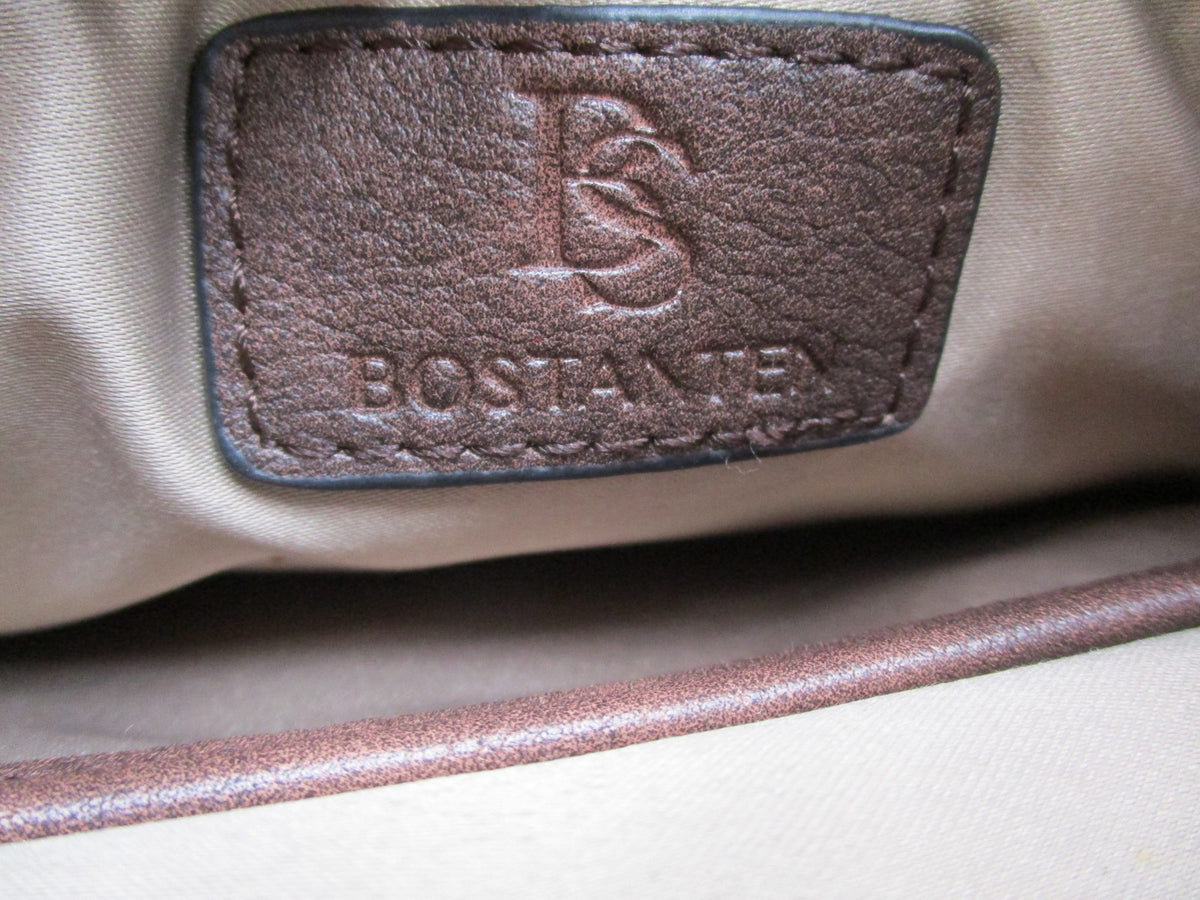 Bostanten Crossbody Bag Womens Medium Brown Faux Leather Gold Zip Pockets5