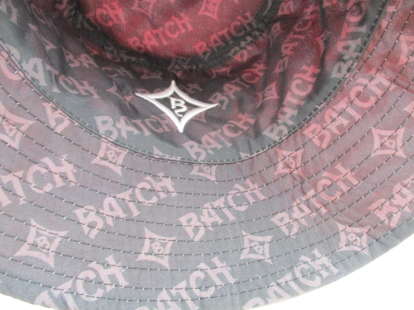 Bud & Mary's Dispensary Hat Cap Bucket Pink Geometric Embroidered Mens OSFM4
