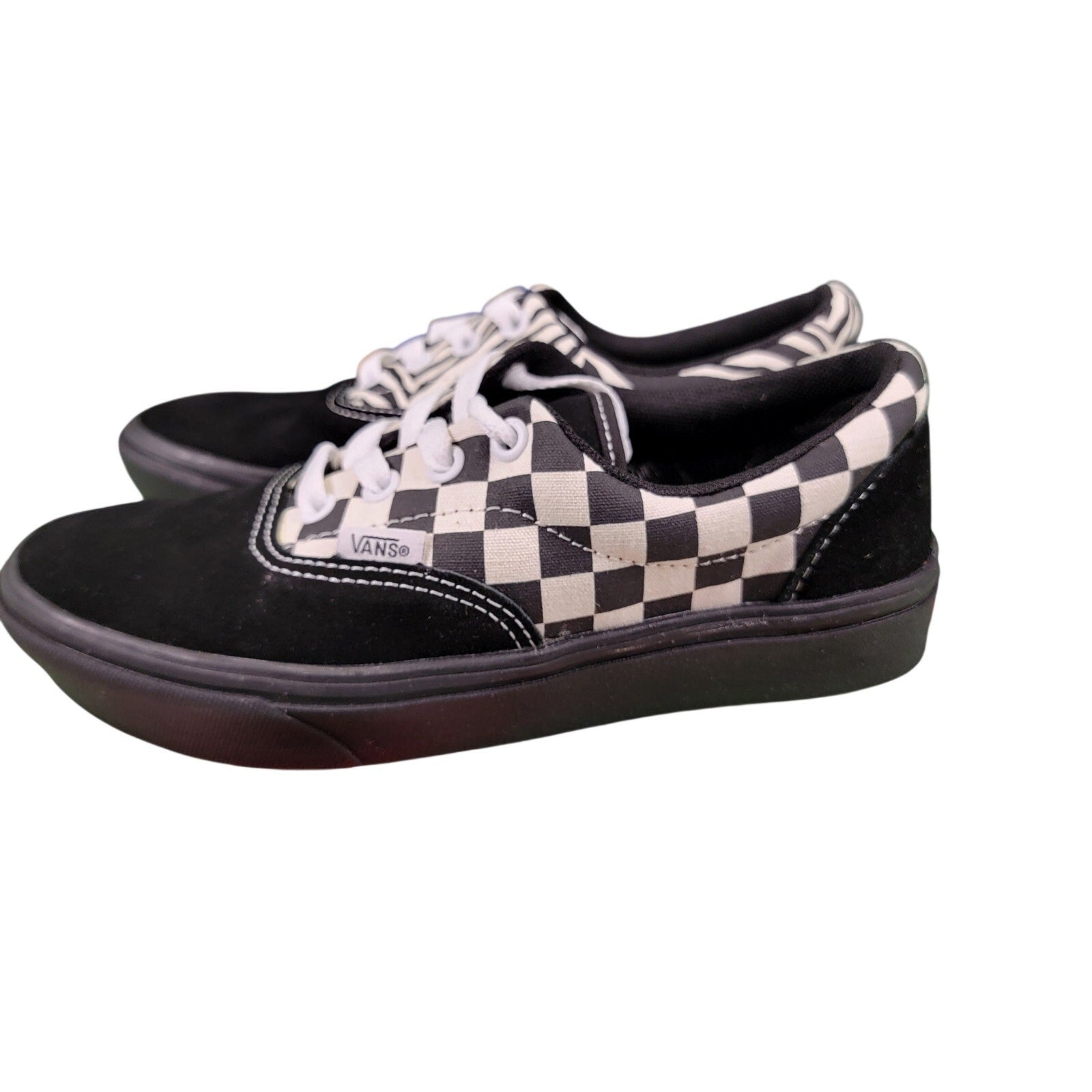 Vans ComfyCush Era Mixed Media Black/White Sz 4M/5.5W VN0A3WM917Q11