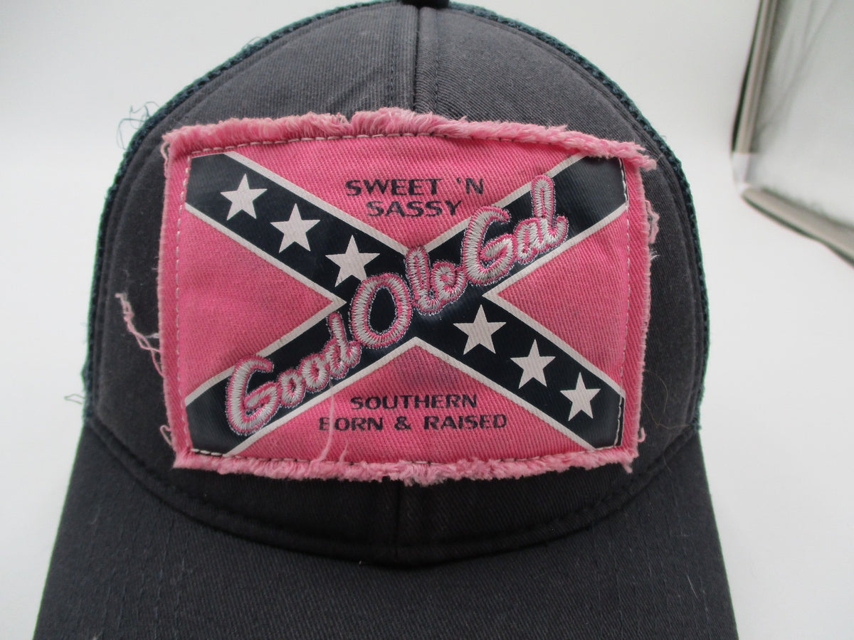 Good Ole Gal Hat Cap Strap Back Black Pink Southern Trucker Adjustable Womens1
